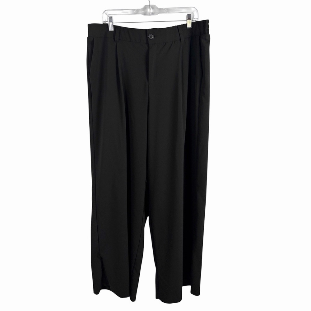 Studio by Torrid Black Wide Leg Dress Pants Elastic Back Waist Button Front 18